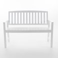 thumbnail image 3 of Lilo Outdoor Acacia Wood Bench, White Finish, 3 of 10