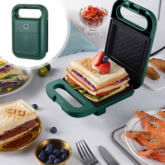 Iumwxz Sandwich Maker Electric Non Stick Fast Breakfast Bread Toaster Small Appliance Multiuse for Omelet Compact Dorm Kitchen 1pc Green