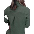 thumbnail image 3 of Women Turtle Neck Long Sleeves Solid Color Side Split Hem Sweatshirts, 3 of 3