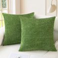 thumbnail image 1 of wonima44 CaliTime Throw Pillow Covers Decorative 20 X 20 Inches Pack of 2 Cozy Chenille Cushion Cases for Couch Sofa Bed Living Room Home Forest Green, 1 of 1