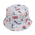 thumbnail image 3 of Chapeau Bob pour Extérieur Léger Réglable Grand Bord Design Imprimé Britannique Accessoires de Mode Décontractée d'Été, 3 of 3