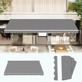 thumbnail image 2 of U-MAX 10×8FT Retractable Awning Replacement, Outdoor Sunshade Canopy Cover (No Frame), UV-Resistant & Easy Clean, 280g/m² Polyester, Gray, 2 of 9