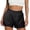 Black, variant on Women's 2 in 1 Running Shorts Lightweight Elastic Waist Hot Pants Gym Workout Shorts Ladies Comfy Summer Clothes
