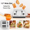 thumbnail image 4 of Toaster 4 Slice,Ultra-Clear Led Display, Dual Control Panels With Independent Settings,Retro Stainless Steel Toater with 6 Shade Settings,4 Slice Toa, 4 of 7