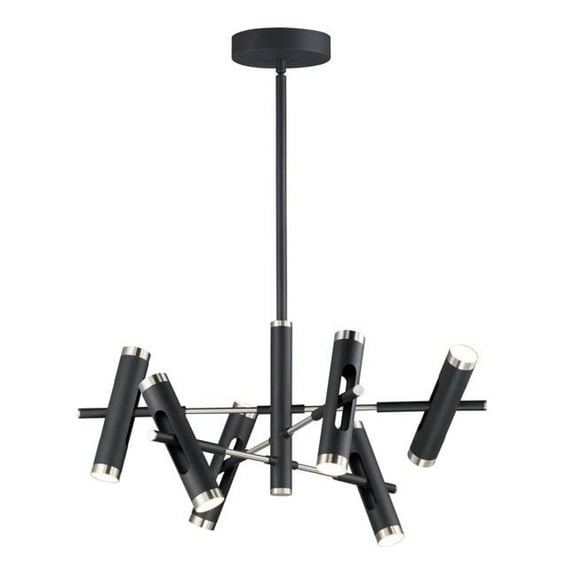 ET2 Lighting E25046-BKSN Ambit LED 6-Light Pendant - Black & Satin Nickel