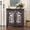 Brown+MDF2, variant on LHYY Elegant sideboard with 2 acrylic mirrored doors Sideboard and Buffet with Storage,Hollow-Carved Accent Cabinet gray laminates and MDF substrate,spacious space adjustable shelf,living room