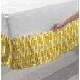 thumbnail image 2 of Abstract Bed Skirt, Interpretation of Countryside Whole Grains Retro Inspired Pattern, Elastic Bedskirt Dust Ruffle Wrap Around for Bedding Decor, 4 Sizes, Earth Yellow and Off White, by Ambesonne, 2 of 2