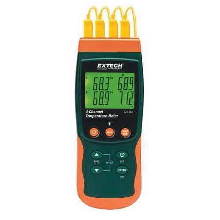 Thermocouple Recorder - EXTECH SDL200 Thermocouple Thermometer,4 Input