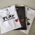 thumbnail image 2 of PLAY Camiseta Love Bordada Hombres Y Mujeres Blanco Y Negro Algodón Puro Pareja Estudiantes Manga Corta Gao Jiahui  unisex, 2 of 2