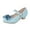 Blue, variant on Povozer Toddler Sneakers for Boys and Girls Girls Dress Shoes Low Heel Princess Flats Mary Jane Flower Wedding Party Glitter Shoes for Kids Toddler for US 11,Blue