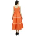 thumbnail image 6 of Bimba Women's Sundress Long Maxi Drawstring Waist Spaghetti Strap Dresses, 6 of 9