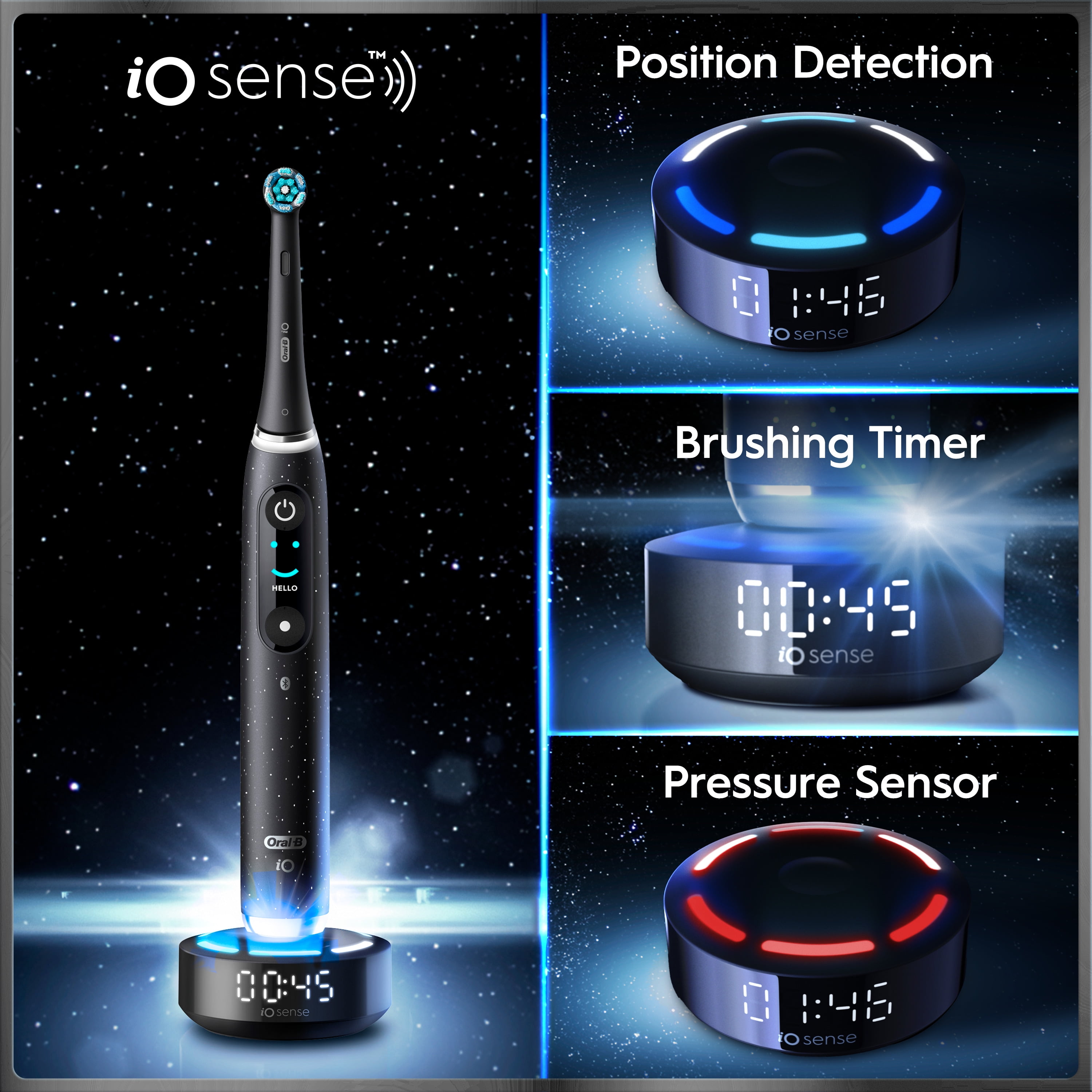 Oral-B iO Series 10 Rechargeable Electric Toothbrush, (4) Brush Heads