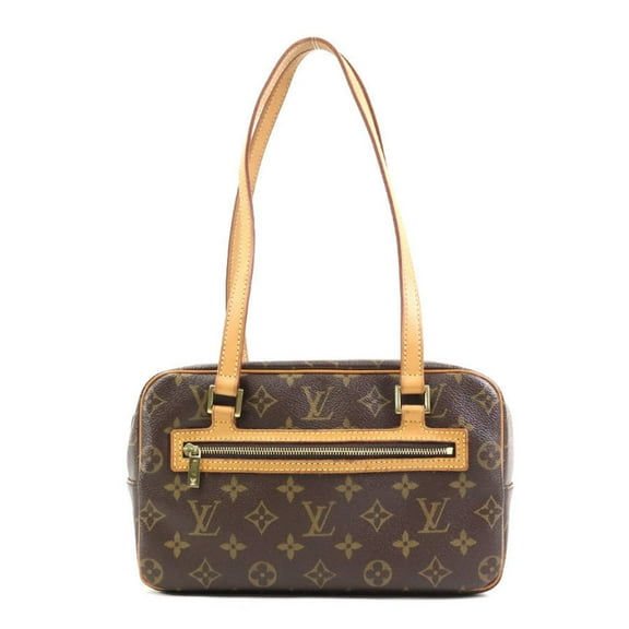 Pre-Owned Louis Vuitton Monogram Cite MM Shoulder Bag in Canvas, Brown and Gold, Women's,...