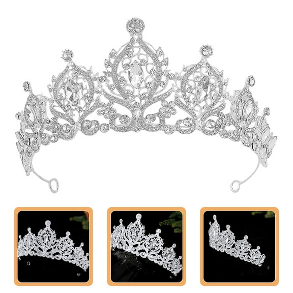 FRCOLOR  Wedding Tiara Crystal Crown Hair Accessories Bride
