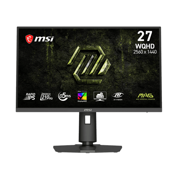 MSI MAG 275QPF E21 27" WQHD (2560 x 1440) Flat Gaming Monitor, 210Hz (OC), 0.5ms, 300 nits, Rapid IPS, AI Vision, VESA DisplayHDR 400