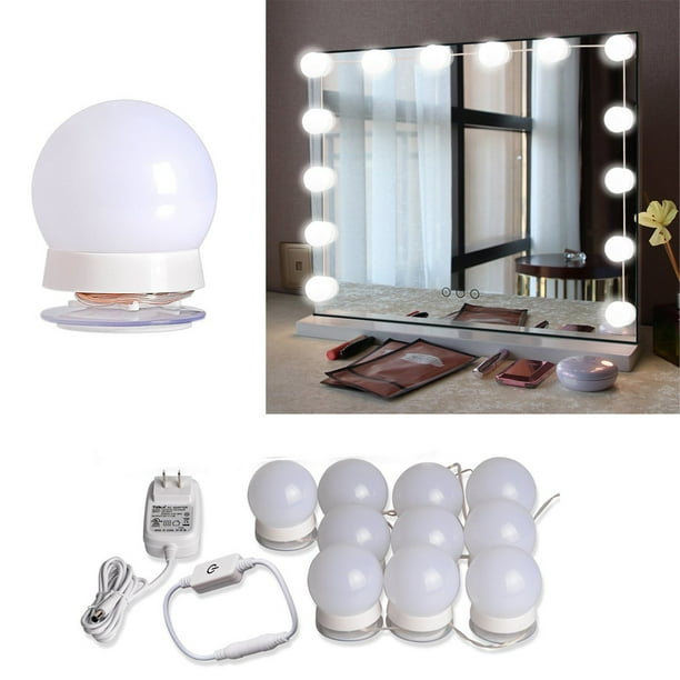 Hollywood Face Care Led Light Stick On Vanity Lights For Mirror 10 Dimmable Light Bulbs With Usb Charging Port Hollywood Style Makeup Lights No Mirror Walmart Com Walmart Com