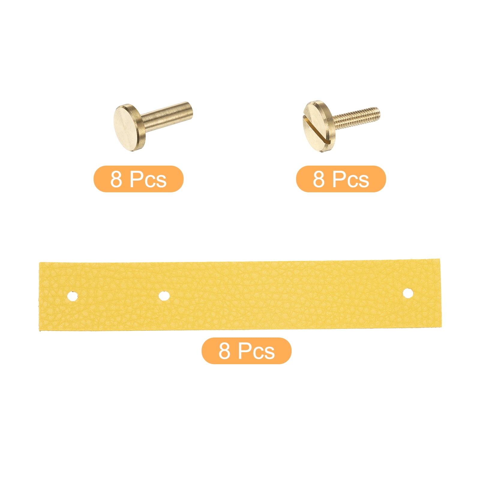 Unique Bargains Leather Drawer Pulls Replacement of Traditional Knobs for Drawer Yellow