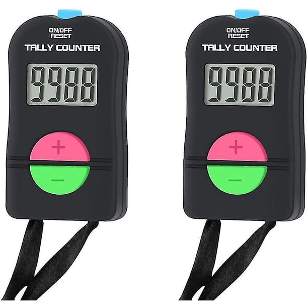 Contador electrónico de 2 uds bronceado jianjun clicker manual digital con cordón