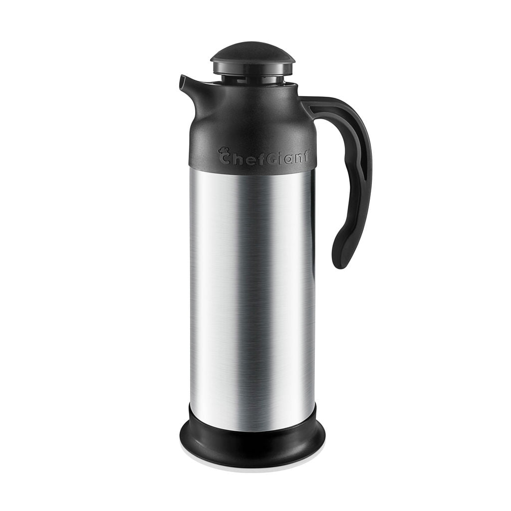ChefGiant Thermal Coffee Carafe 24 Ounce/0.75 Liter Premium Small Design  for Easy Handle & Travel Milk Server Stainless Steel Insulated Hot & Cold 