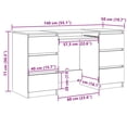 thumbnail image 2 of vidaXL Writing Desk Sonoma Oak 140x50x77 cm Engineered Wood, 2 of 5