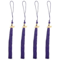 WEAVILUX 4Pcs Graduation Cap Tassel Purple Decorative Fringe Pendant for Ceremony