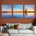 thumbnail image 6 of SHANXI Artwork Modern Framed Canvas Paintings Tree sun lake sunrise Wall Art Prints Picture for Wall Decoration Home Office Living Room Gift 12"x16"x3pcs, 6 of 6