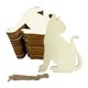 thumbnail image 1 of 20 piezas de virutas de madera en , adornos colgantes de pájaros de madera con forma de gato para Halloween, diseño de lugar de terror, fiesta,, 1 of 9