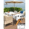 thumbnail image 6 of 60x120 Inch Outdoor Tablecloth with Umbrella Hole Zipper Rectangle Black Spring Botanical Rectangular Tablecloths Outside Waterproof Weeping Eucalyptus Butterfly Patio Table Cover for Picnic Party, 6 of 8