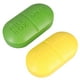 thumbnail image 4 of EeaseMX Pastillero portátil de 2 piezas, contenedor de medicina de emergencia, caja ovalada de seis compartimentos, mini estuche de plástico para pastillas, para uso doméstico (verde y amarillo), 4 of 7
