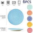 thumbnail image 4 of baomifa-Ceramic Salad Plates Set - 8.5 Inch Small Round Dinner Dishes for Dessert Pasta Appetizer Sandwich - Scratch Resistant Porcelain Microwave Dishwasher Safe - Set of 6 - Assorted Colors, 4 of 4