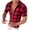 Red, variant on FRSASU Men Blouse Clearance Short Sleeve Turndown Lattice Zip Up T Shirt Blouse