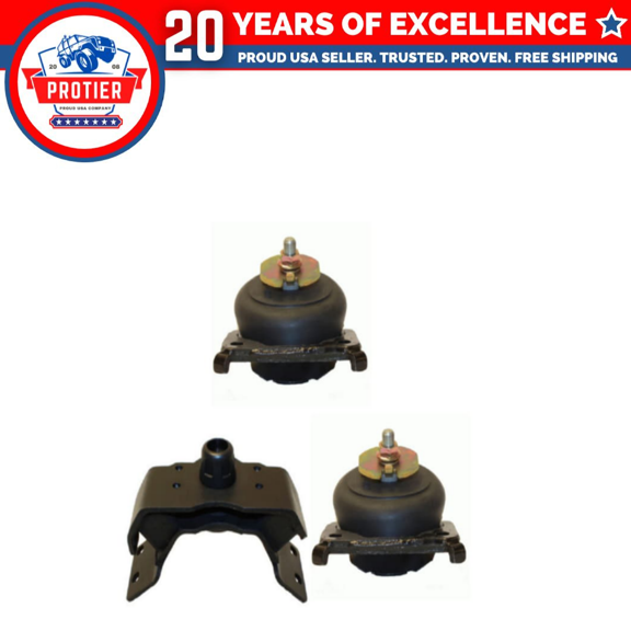 Engine Motor 3PCS Set Compatible with Toyota 4Runner 03-19 4.0L-V6 4WD