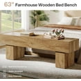 thumbnail image 4 of Tribesigns 63“ Long Entryway Bench, Farmhouse Wooden Dining Bench, Indoor End of Bed Bench, 4 of 6