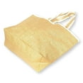 thumbnail image 3 of Eco Friendly Small Natural Burlap Tote Bag with Cotton Trim 15 x 12 x 6 Natural w/White Trim, 3 of 5