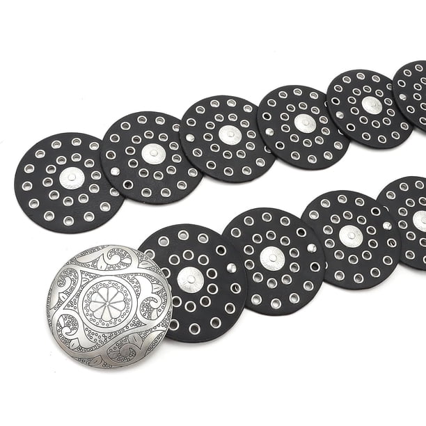 Hollow Disc Belt Western Style Exaggerated Cowboy Wide Disc 