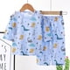 thumbnail image 4 of Conjunto de pijamas de algodón para niños y niñas, ropa transpirable de manga larga con diseño de gato, conejo y Animal, ideal para el verano, 4 of 4