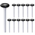 thumbnail image 1 of Unique Bargains 12 Rouleaux de Porte de Garage en Nylon de 1,8 Pieds pour Rail de 2 Pieds, Roues de Porte de Garage à Tige de 6,5 Pieds, Roulement 6200zz 8 Boules, Noir, 1 of 7
