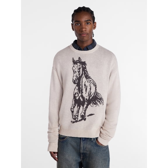 No Boundaries Western Graphic Oversized Fit Sweater, Men's Sizes XS-5XB