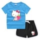 thumbnail image 2 of Hello Kitty-Camiseta de cuello redondo para niños, pantalones calientes informales, camisa de fondo para niños y niñas, traje de camiseta de color caramelo absorbente para el sudor, 2 of 5