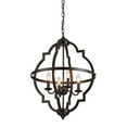 thumbnail image 3 of Warehouse of Tiffany Octavia Brown 4-Light Pendant with Brown Shade, 3 of 3