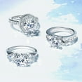 thumbnail image 6 of Bling Jewelry Womens 2CT CZ Round Solitaire Engagement Ring CZ Side Stones, 6 of 7