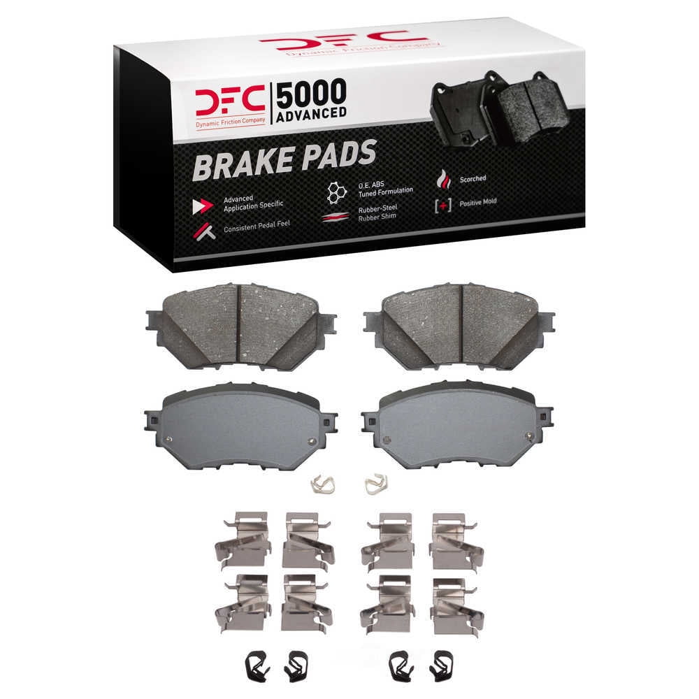 Dynamic Friction Company 1551-1759-01 DFC 5000 Advanced Brake Pads - Ceramic and Hardware Kit - OE
