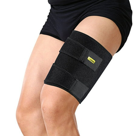 TMISHION Pro Adjustable Thigh Support Wrap with Silicone Anti-slip Strips for Pulled Strain Injury