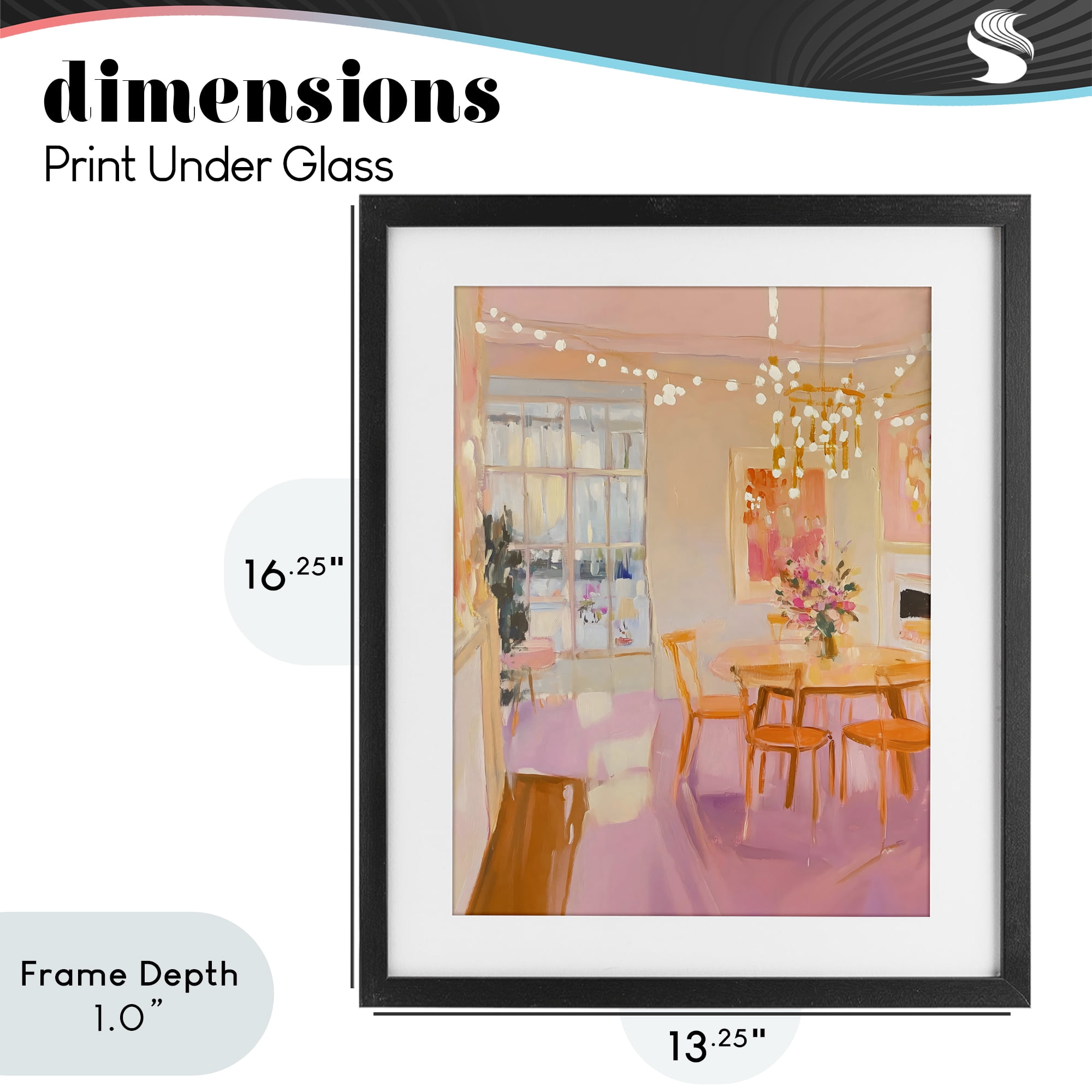 Stupell Industries Warm & Inviting Dining Room Black Framed Print Under Glass, design by The Prints Vibe