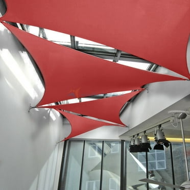 Sunshades Depot 21 x 21 x 21 Sun Shade Sail Equilateral Triangle Permeable Canopy Rust Red Custom Size Available Commercial Standard