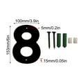 thumbnail image 3 of Latrodar Three-dimensional Iron Art Number House Number Screw Home House Number Sign Home Needs Black Metal up to 50% Off, 3 of 6