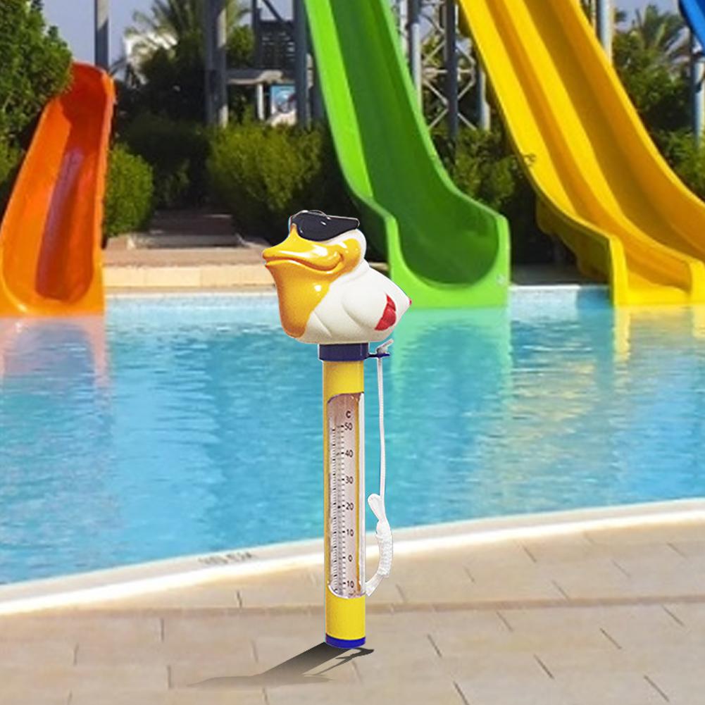 for All Outdoor & Indoor Swimming Pools Jacuzzis & Aquariums Swimming Pool Thermometer with Rope Yuema Floating Pool Thermometer Hot Tubs Cartoon Water Temperature Thermometers Spas