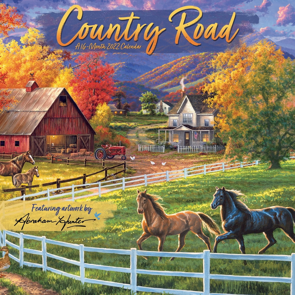 2022 Country Road Abraham Hunter Wall Calendar