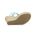 thumbnail image 5 of BLISSFUL STEP Outfit Women's Shoes Espadrille Wedge Slingback Crisscross Sandals Sky Blue 6, 5 of 7