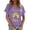 Light Purple, variant on Womens Short Sleeve Tops Casual Printed Crew Neck T Shirt Summer Tops L